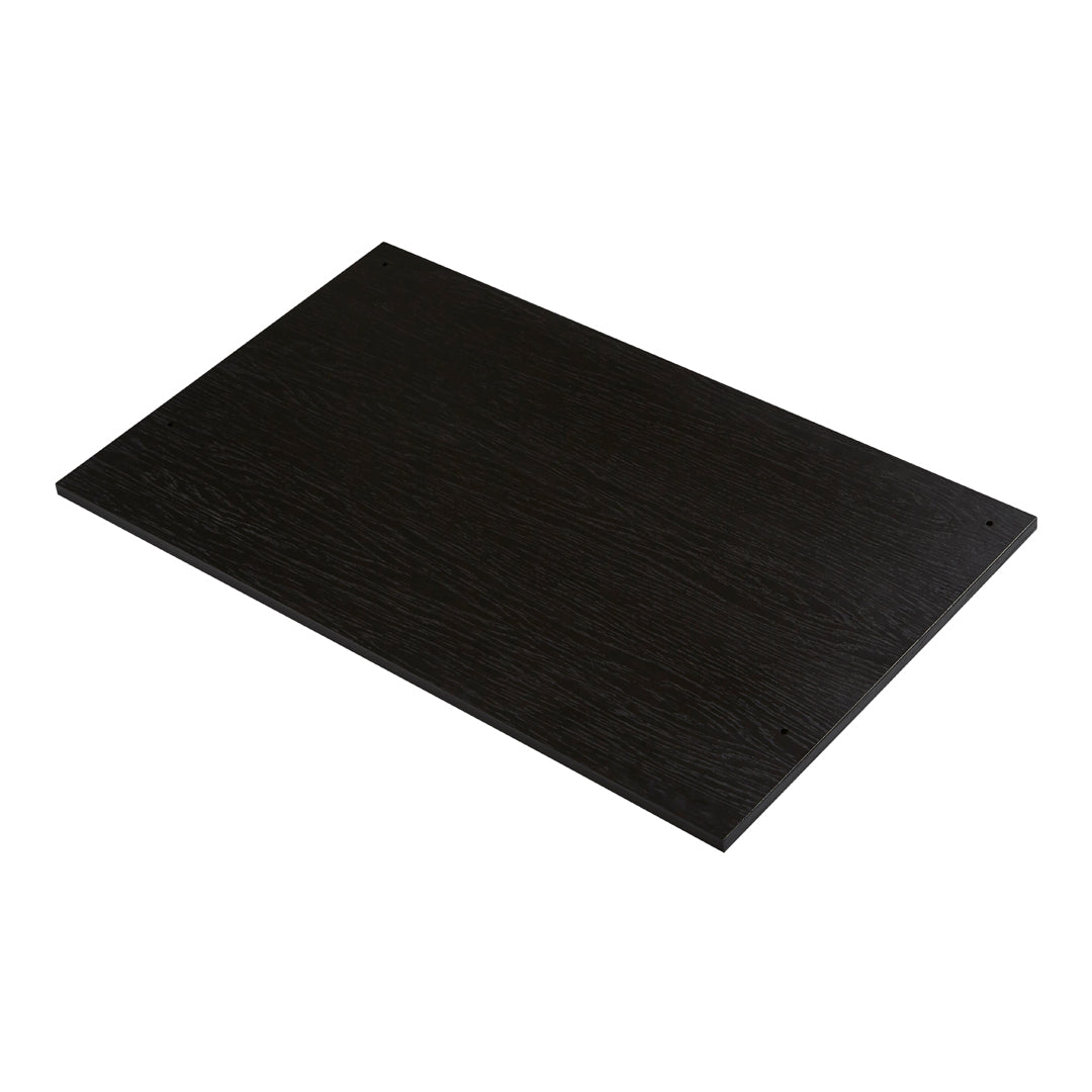 Black rectangular tabletop with a smooth, textured finish, perfect for modern home or office decor.