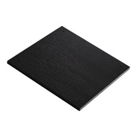 Black textured square wood panel with a smooth surface, ideal for versatile home decor or furniture projects.