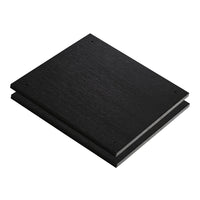 Black textured wood surface with smooth edges, perfect for modern decor and functional storage solutions.