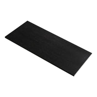Sleek black mat with a smooth, solid texture, perfect for modern decor or fitness spaces.