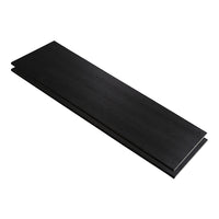Solid black rectangular wood panel with a smooth finish, ideal for modern decor and furniture projects.