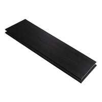 Solid black shelf with a smooth finish, ideal for modern decor styles. Versatile design blends seamlessly with any space.