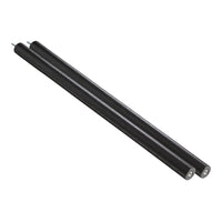 Two sleek black rollers with a smooth, glossy finish, perfect for a modern aesthetic.