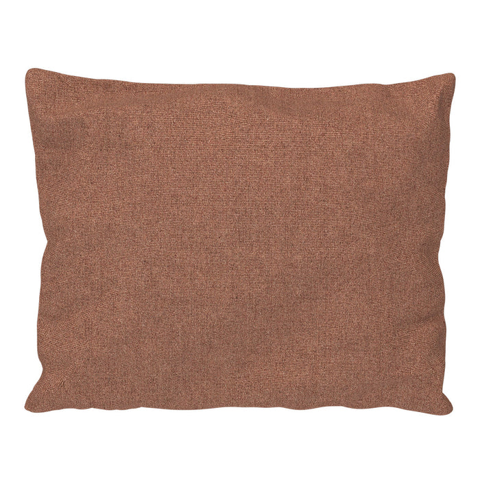 Rustic brown textured pillow with a woven finish, perfect for cozy home decor.