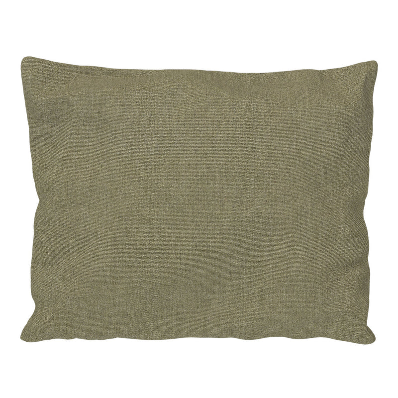 Olive green textured pillow with a subtle woven pattern for a cozy home decor accent.