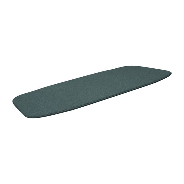 Dark green, solid color ergonomic mat with a sleek, modern design and rounded edges for comfort and style.