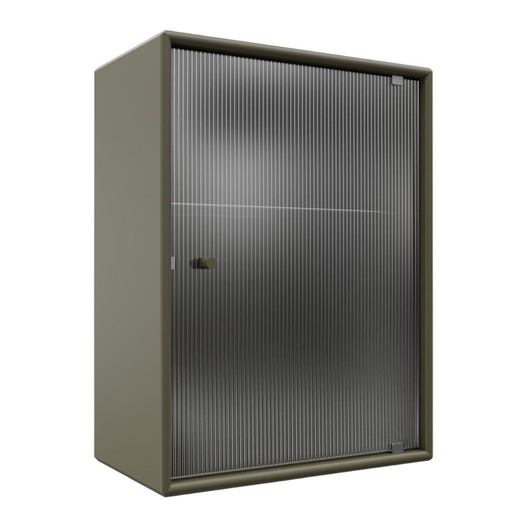OS1225G Bathroom Cabinet w/ Rippled Glass Door