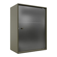 OS1225G Bathroom Cabinet w/ Rippled Glass Door