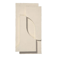 Beige textured fabric with curved and geometric patterns, perfect for modern decor.