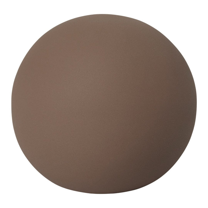 Solid brown round decorative piece with a smooth matte finish. Perfect for minimalistic decor.