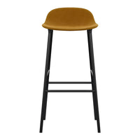 Form Bar Stool - Metal Legs - Upholstered
