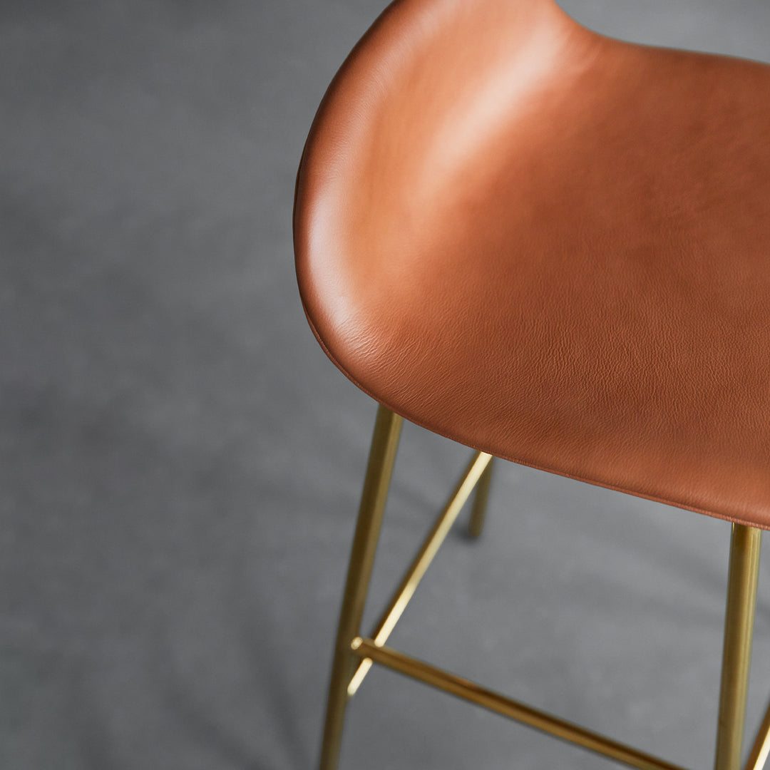 Form Bar Stool - Metal Legs - Upholstered