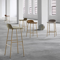 Form Bar Stool - Metal Legs - Upholstered