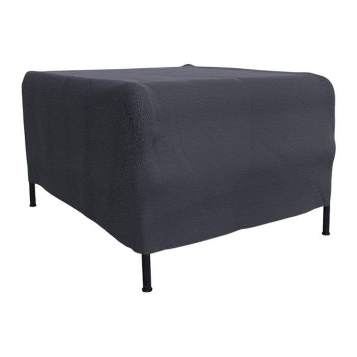 Dark gray square furniture cover with a smooth texture and minimalist design, perfect for modern interiors.