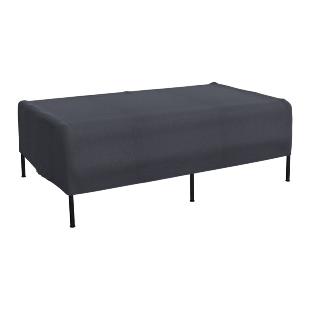 Dark gray outdoor furniture cover with a smooth, solid pattern and sleek, minimalistic design. Perfect for protection.