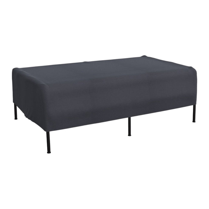 Dark gray outdoor furniture cover with a smooth, solid pattern and sleek, minimalistic design. Perfect for protection.