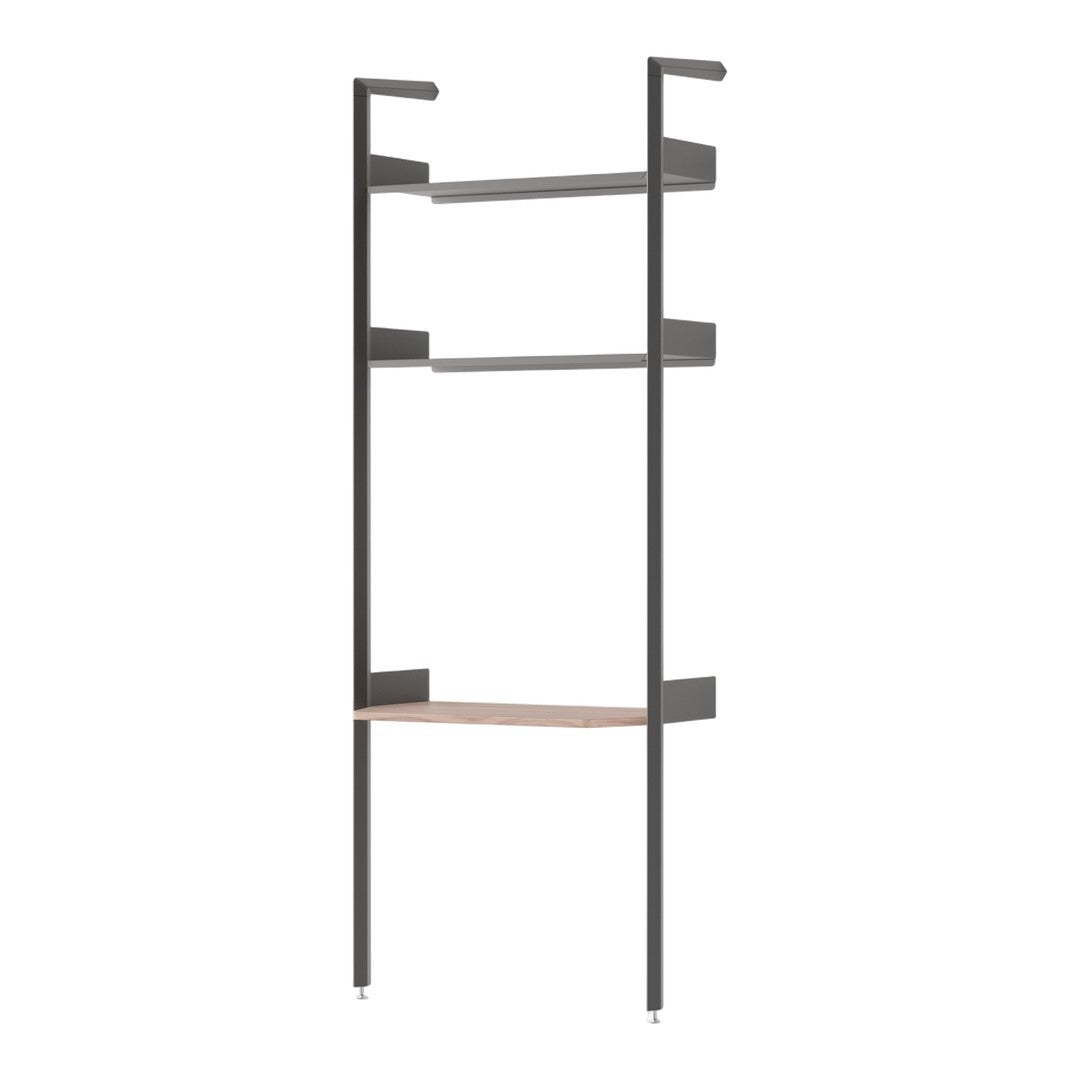 Rombe IF2 Modular Shelving System - Full Bay Shelves + Desk