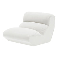 White textured lounge chair with a modern design and soft, minimalist patterns for a clean, stylish look.