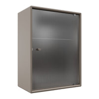 OS1225G Bathroom Cabinet w/ Rippled Glass Door