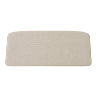 Beige rubber mat with subtle textured pattern, ideal for kitchens or entryways.