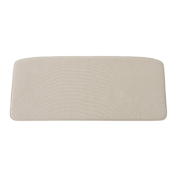 Beige rubber mat with subtle textured pattern, ideal for kitchens or entryways.