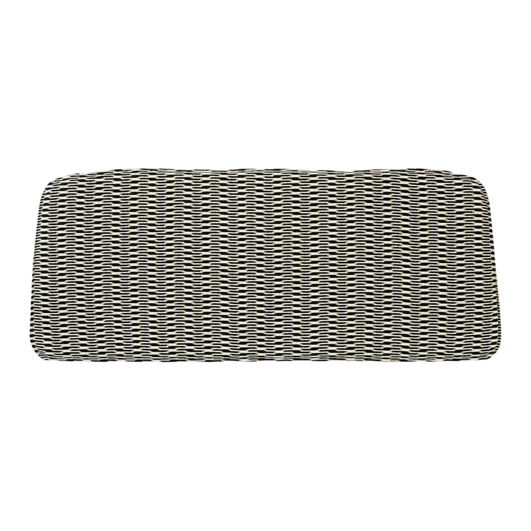 Gray and cream striped pattern on a rectangular fabric surface, offering a modern and stylish design.