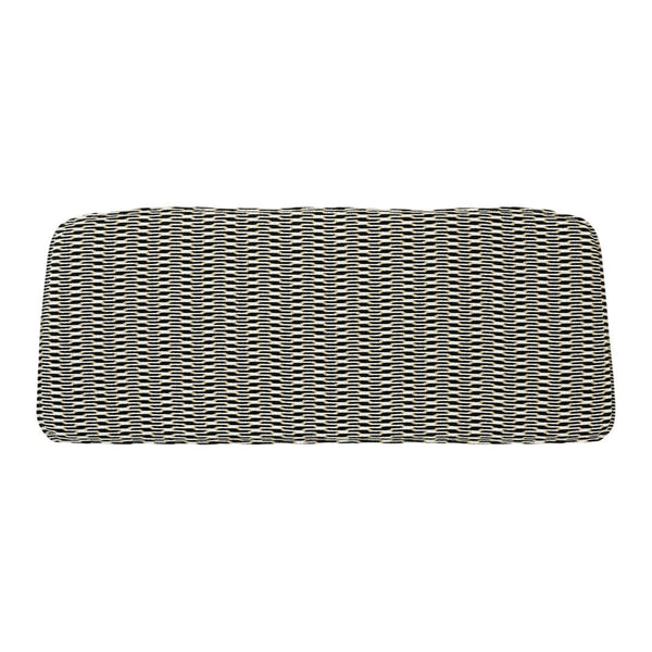 Gray and cream striped pattern on a rectangular fabric surface, offering a modern and stylish design.