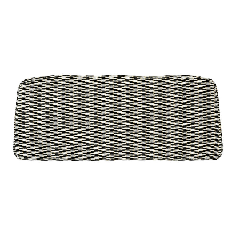 Gray and cream striped pattern on a rectangular fabric surface, offering a modern and stylish design.