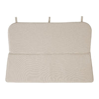 Beige textured mat with subtle wave pattern and two hanging straps for secure placement.