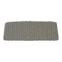 Gray and white striped runner with a textured pattern, perfect for modern home decor accents.