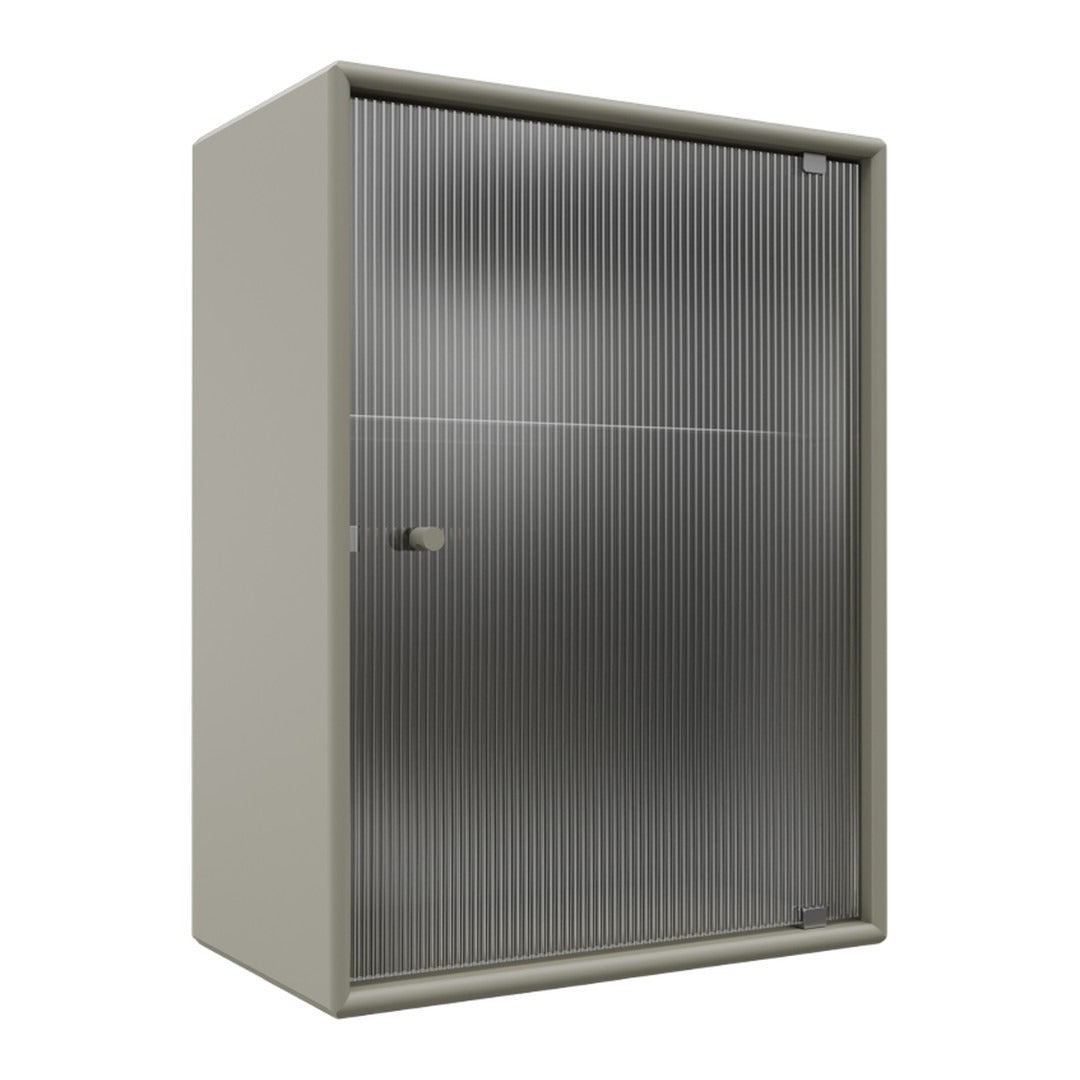 OS1225G Bathroom Cabinet w/ Rippled Glass Door