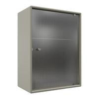 OS1225G Bathroom Cabinet w/ Rippled Glass Door