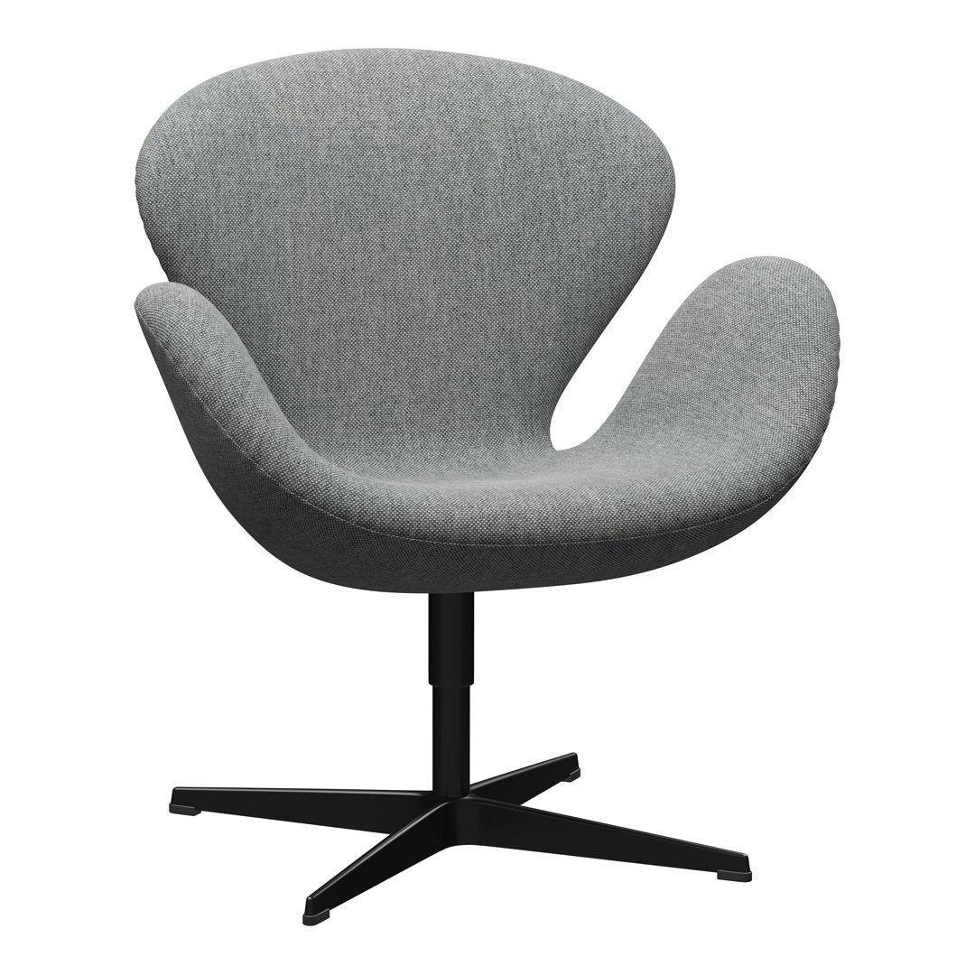 Swan Lounge Chair 3320, Upholstery: Christianshavn Orange/Red, Star base: Powder Coated Aluminium Black