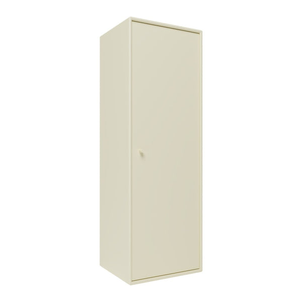 Cream-colored storage cabinet with a smooth, solid finish. Ideal for organized spaces.
