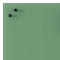 Green matte surface with two black knobs, sleek and modern design. Ideal for contemporary home decor.