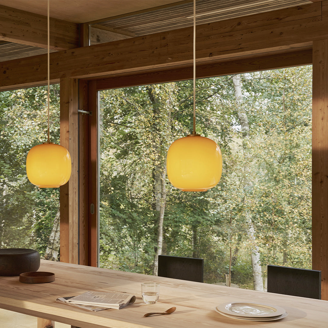 Louis Poulsen VL45 Radiohus Pendant Amber 9.8 Dia x 12.9 H 22w E26 V3 US Amber