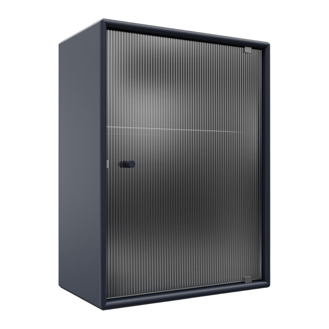OS1225G Bathroom Cabinet w/ Rippled Glass Door