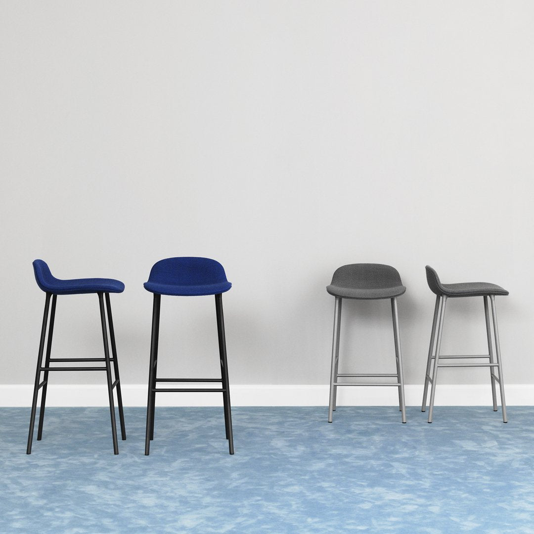 Form Bar Stool - Metal Legs - Upholstered