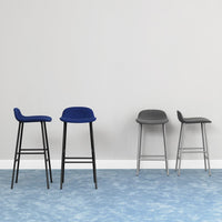 Form Bar Stool - Metal Legs - Upholstered