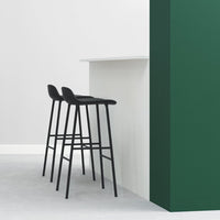 Form Bar Stool - Metal Legs - Upholstered