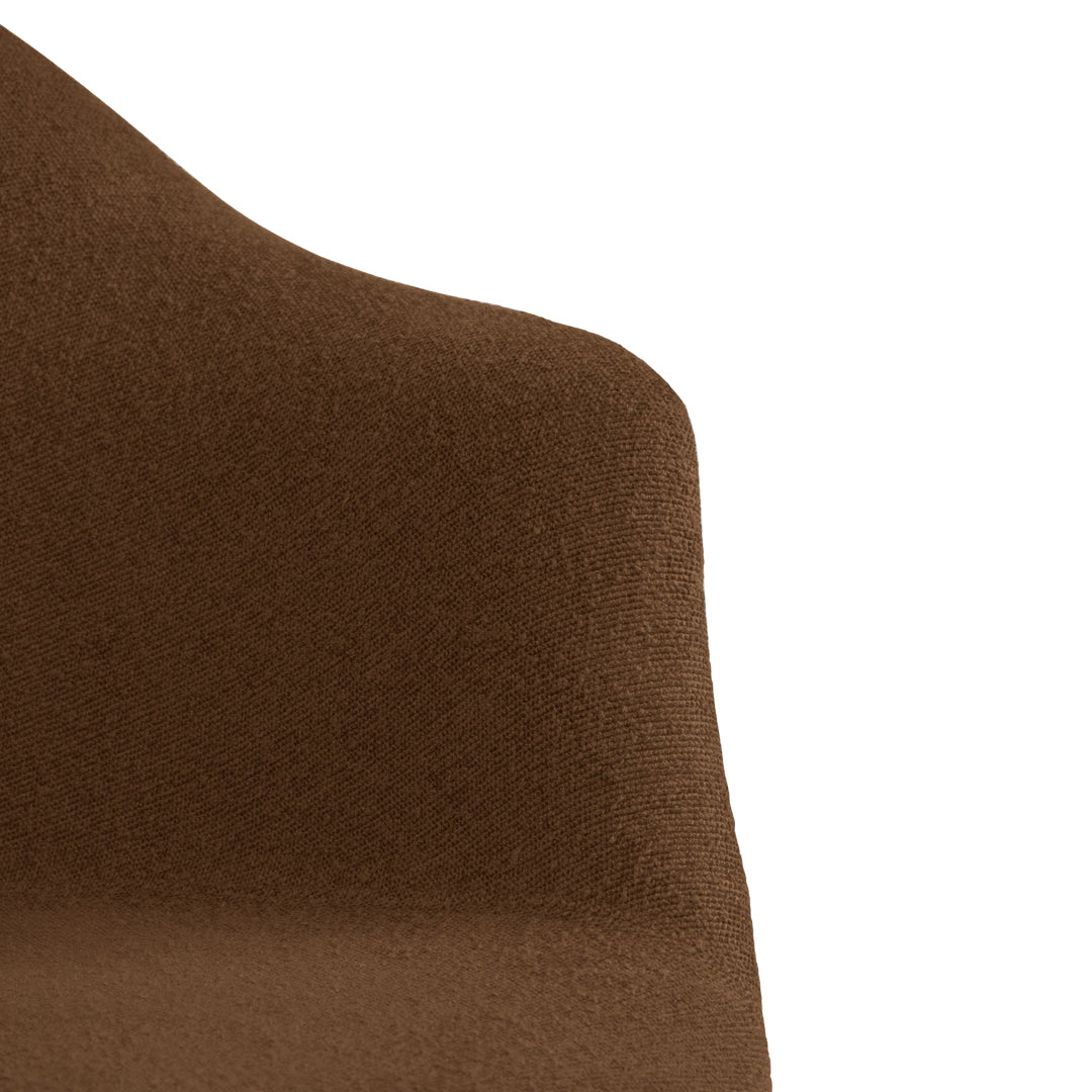 Brown textured fabric showcasing a smooth, modern design, perfect for contemporary decor.
