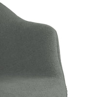 Soft, textured fabric in muted gray with a smooth, modern silhouette. Perfect for contemporary decor.