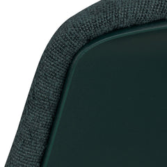 Bat Dining Chair - Black Matt Conic Base - Front Upholstered