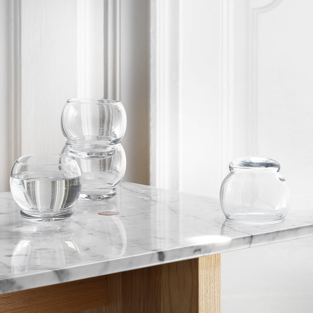 Normann Copenhagen Wackelglas 4er Set – 8 Cm Höhe, 9 Cm Durchmesser, 25 Cl, Spülmaschinenfest