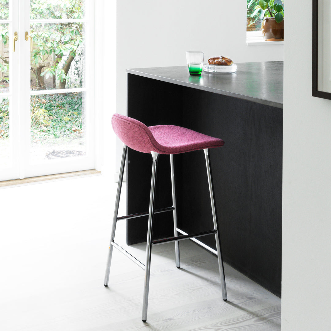 Form Bar Stool - Metal Legs - Upholstered
