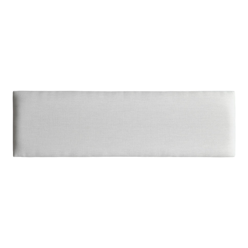 White rectangular cushion with a smooth, solid fabric design. Ideal for minimalistic decor.