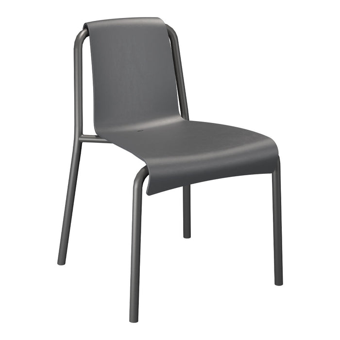Elegant gray chair with a sleek, minimalist design and smooth, matte finish. Perfect for modern interiors.