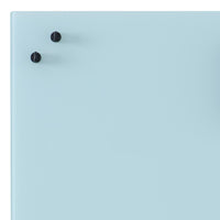 Light blue surface with two black knobs, showcasing a sleek and modern design. Ideal for contemporary interiors.
