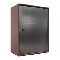 OS1225G Bathroom Cabinet w/ Rippled Glass Door