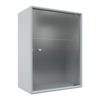 OS1225G Bathroom Cabinet w/ Rippled Glass Door